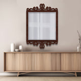 Beautiful Elegance Square Shape Designer Wooden Frame Wall Mirror