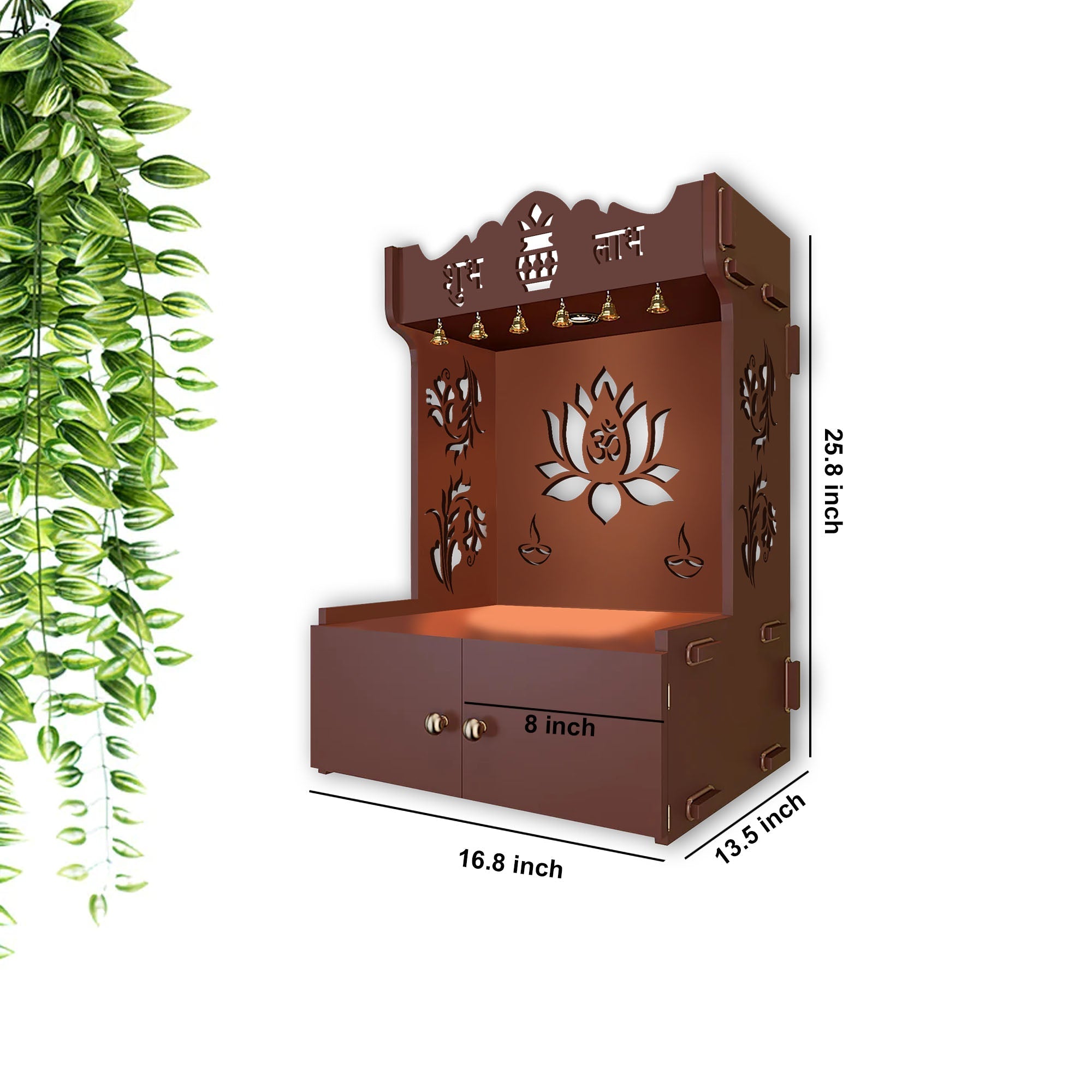 Wooden Wall Temple for Home