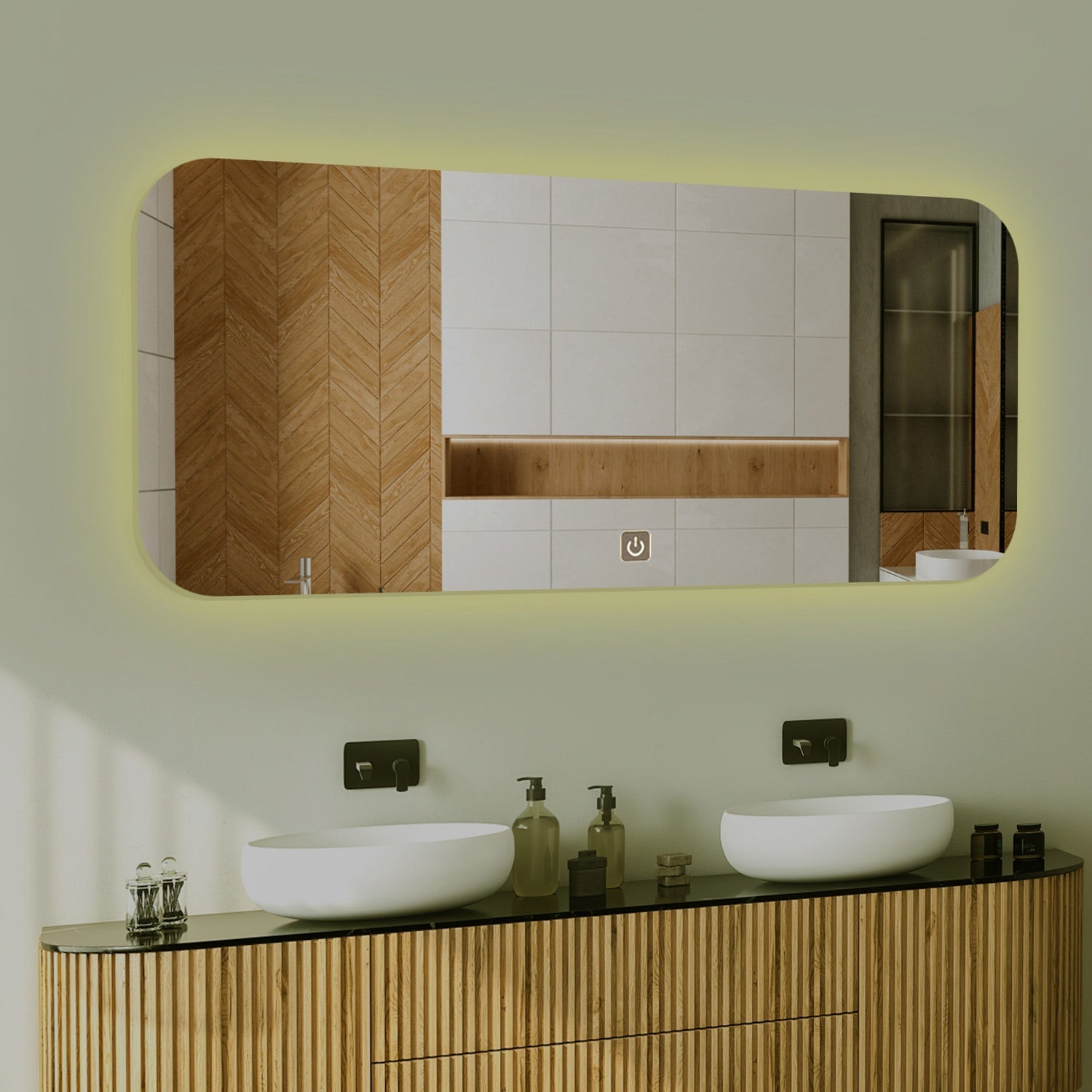 Modern Designer LED Rectangular Bathroom Mirror