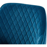 Blue Diamond Cut Velvet Accent Comfy Chair 