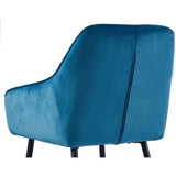 Blue Velvet Accent Comfy Chair 