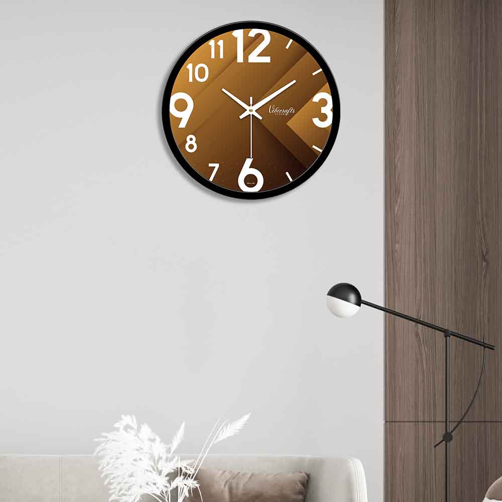 Brown Color Designer Wall Clock