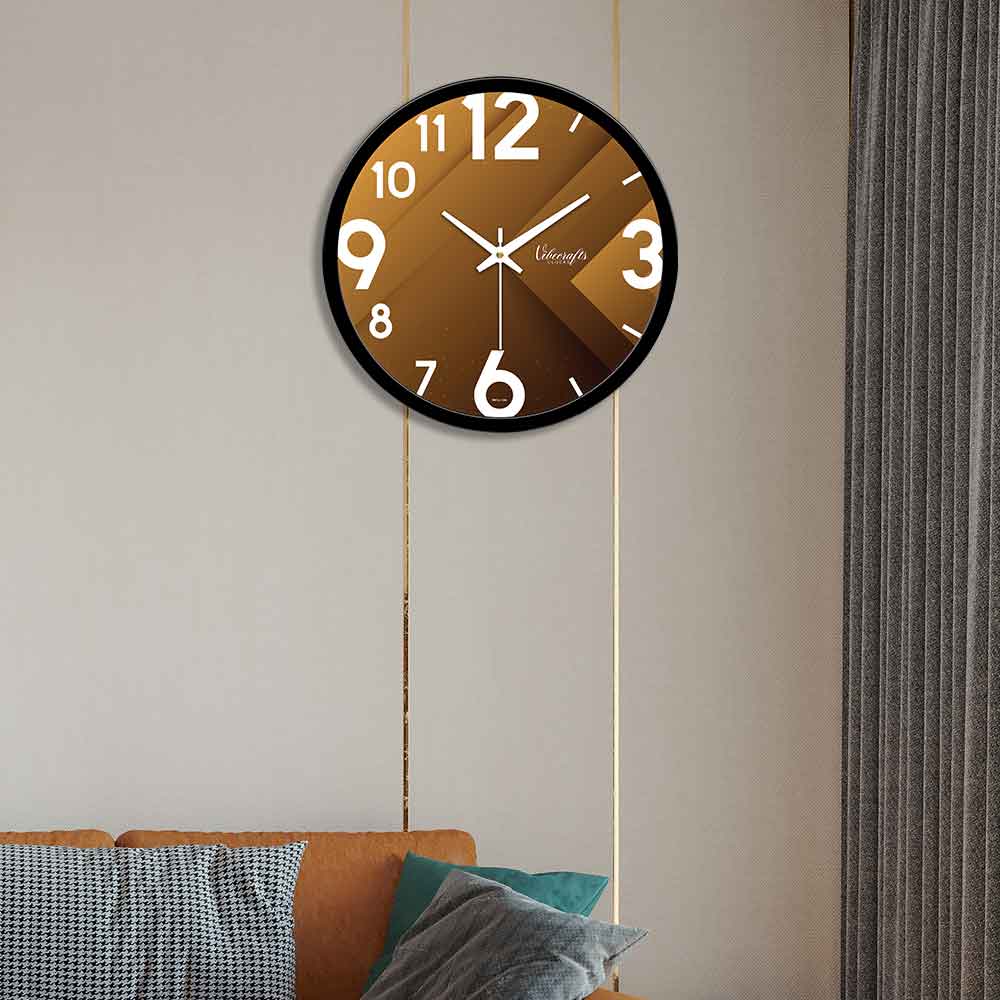 Brown Color Wall Clock