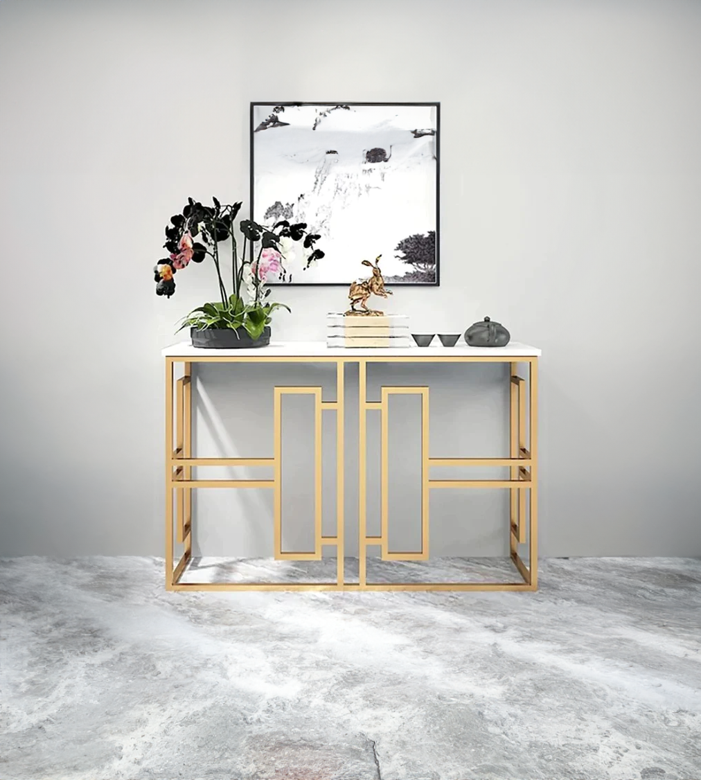 White Classic Console Table