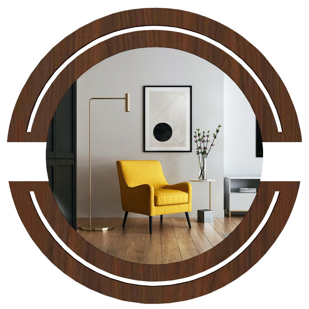 Vanity Mirror with Walnut Finish