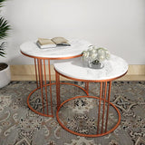 Classic Tethered Copper Nesting Table Set of 2
