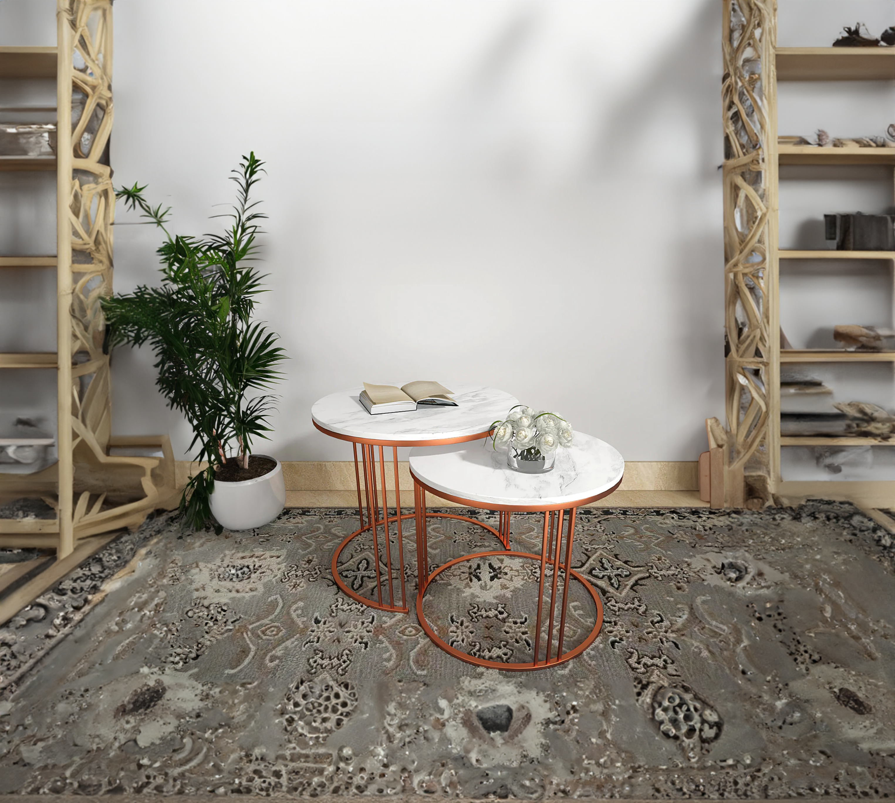 Copper Nesting Table Set of 2