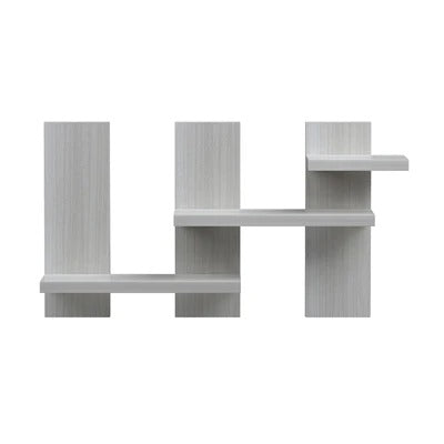 Shaped Wooden Wall Shelves with White Finish