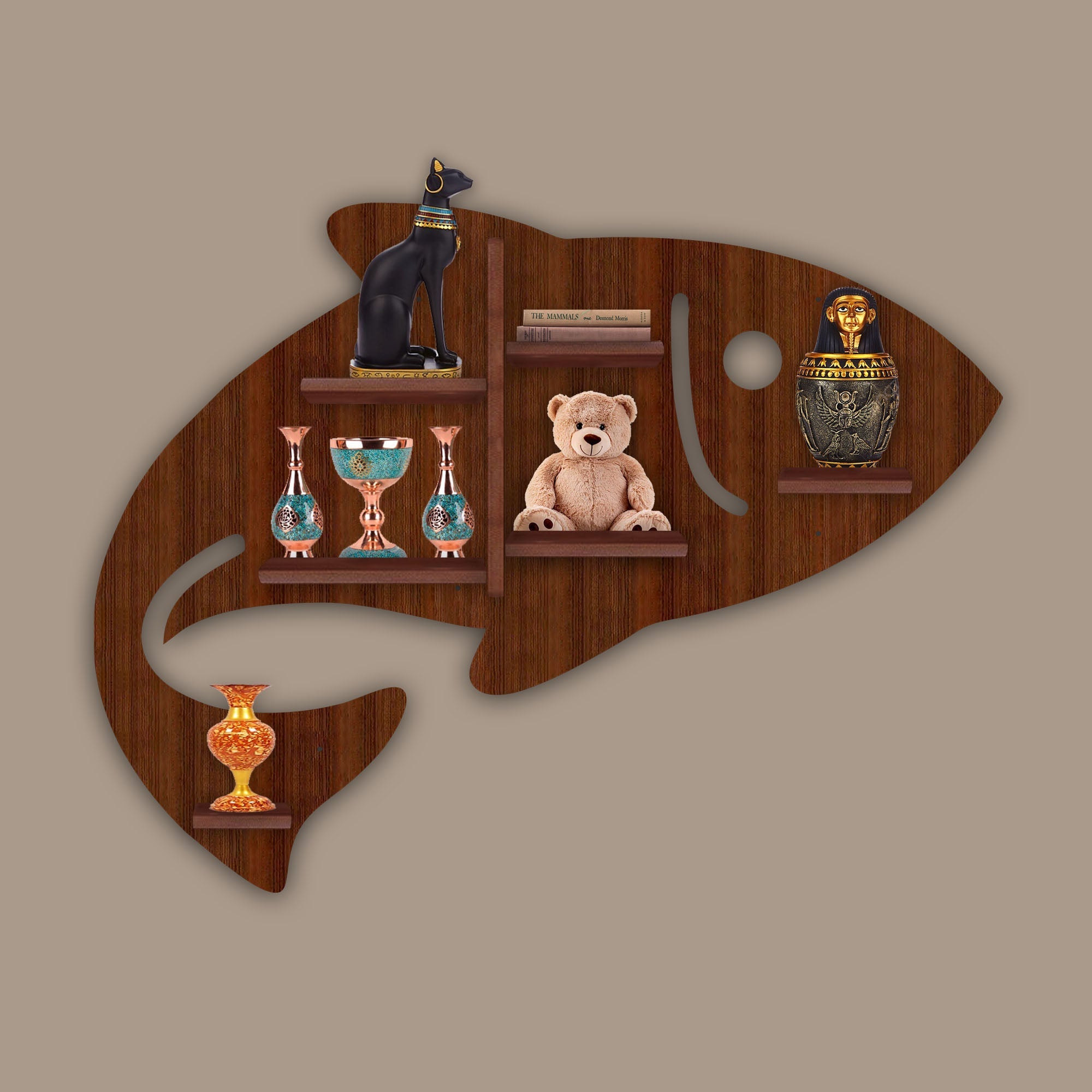 Wooden Wall Shelf LED Light Wall Shelf