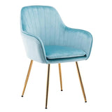 Back Luxury Sky Blue Comfy Lounge Chair