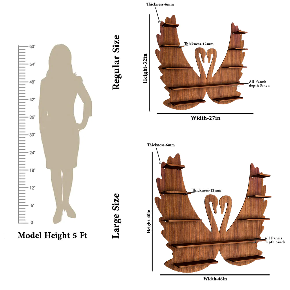 Night Light Wooden Shelf