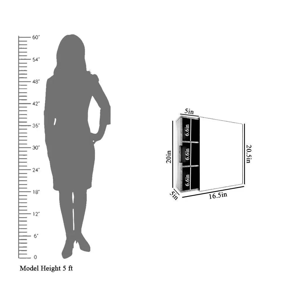 3 Open Shelves with White Finish