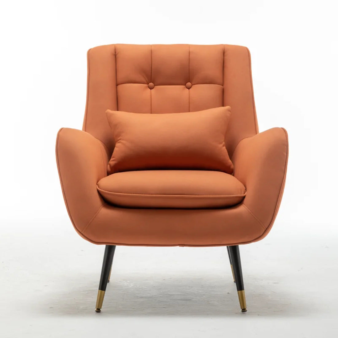 Luxurious Mustard Yellow Lounge Chair with Cushion