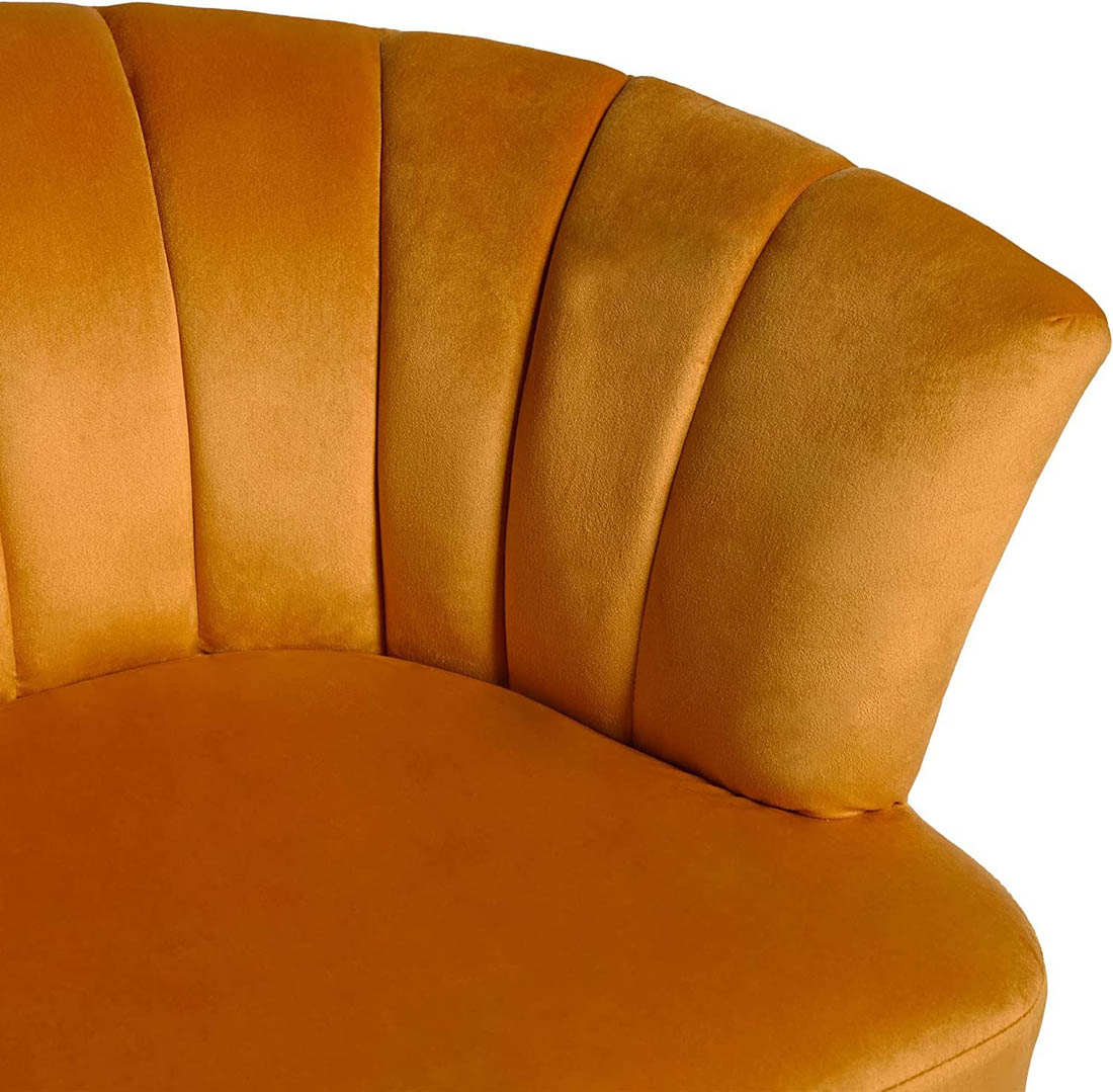 Designer Yellow Velvet Sofa Lounge Chair