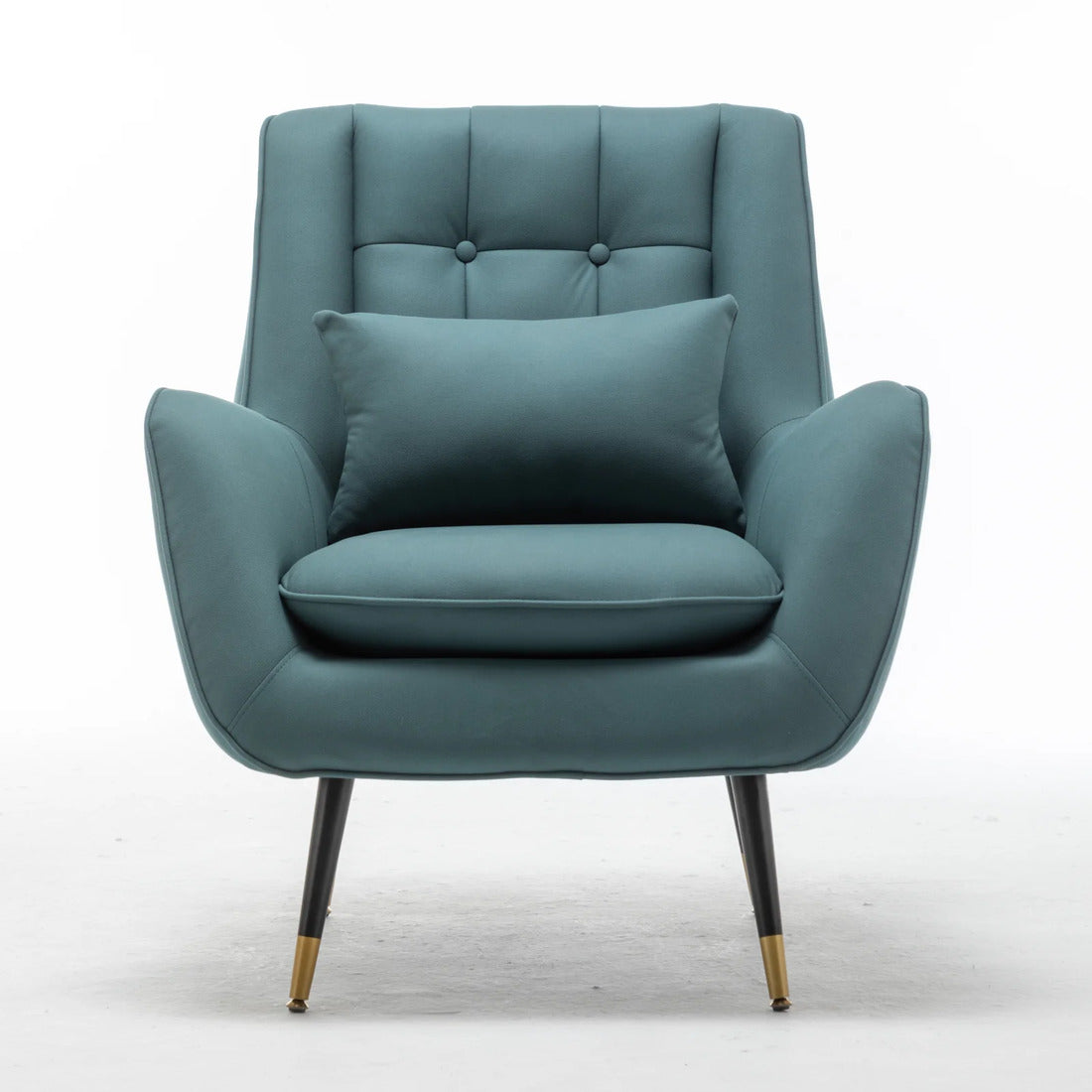 Thick Padded Velvet Sofa Lounge Chair with Cushion