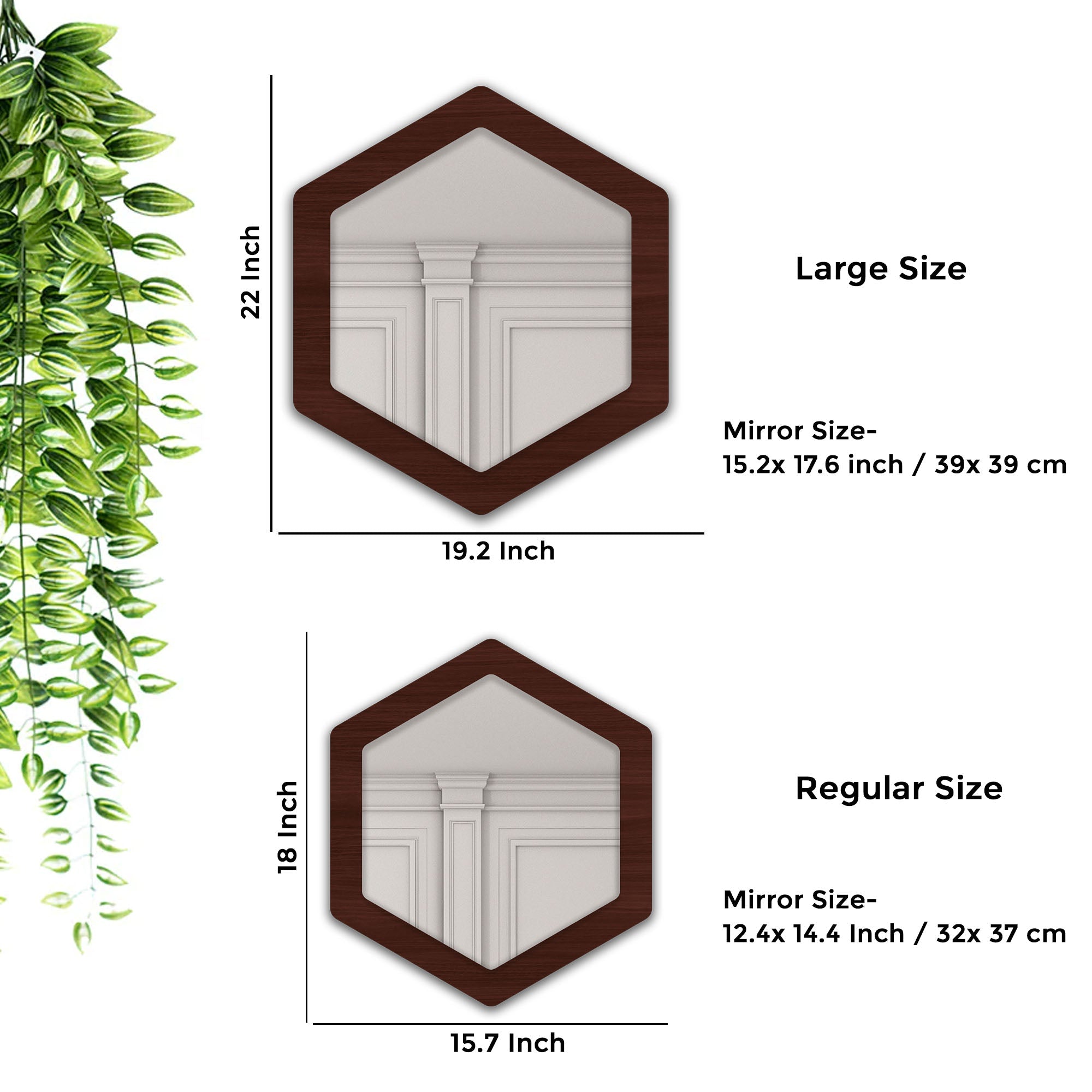 Shape Wooden Wall Mirror