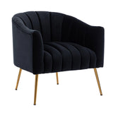 Black Velvet Sofa Lounge Chair