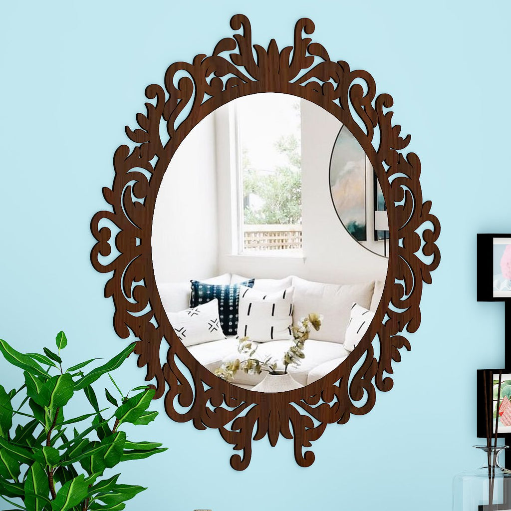 Mirror with Wood Frame
