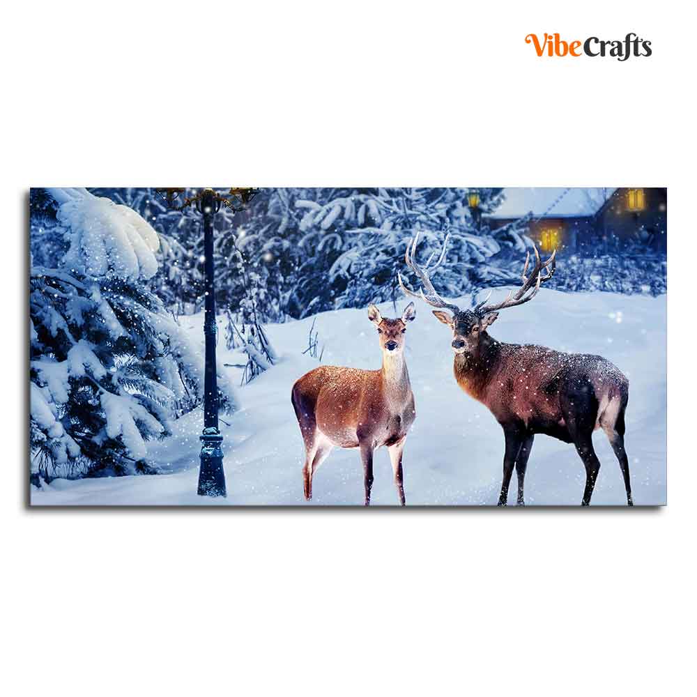 Snowy Forest Premium Wall Painting