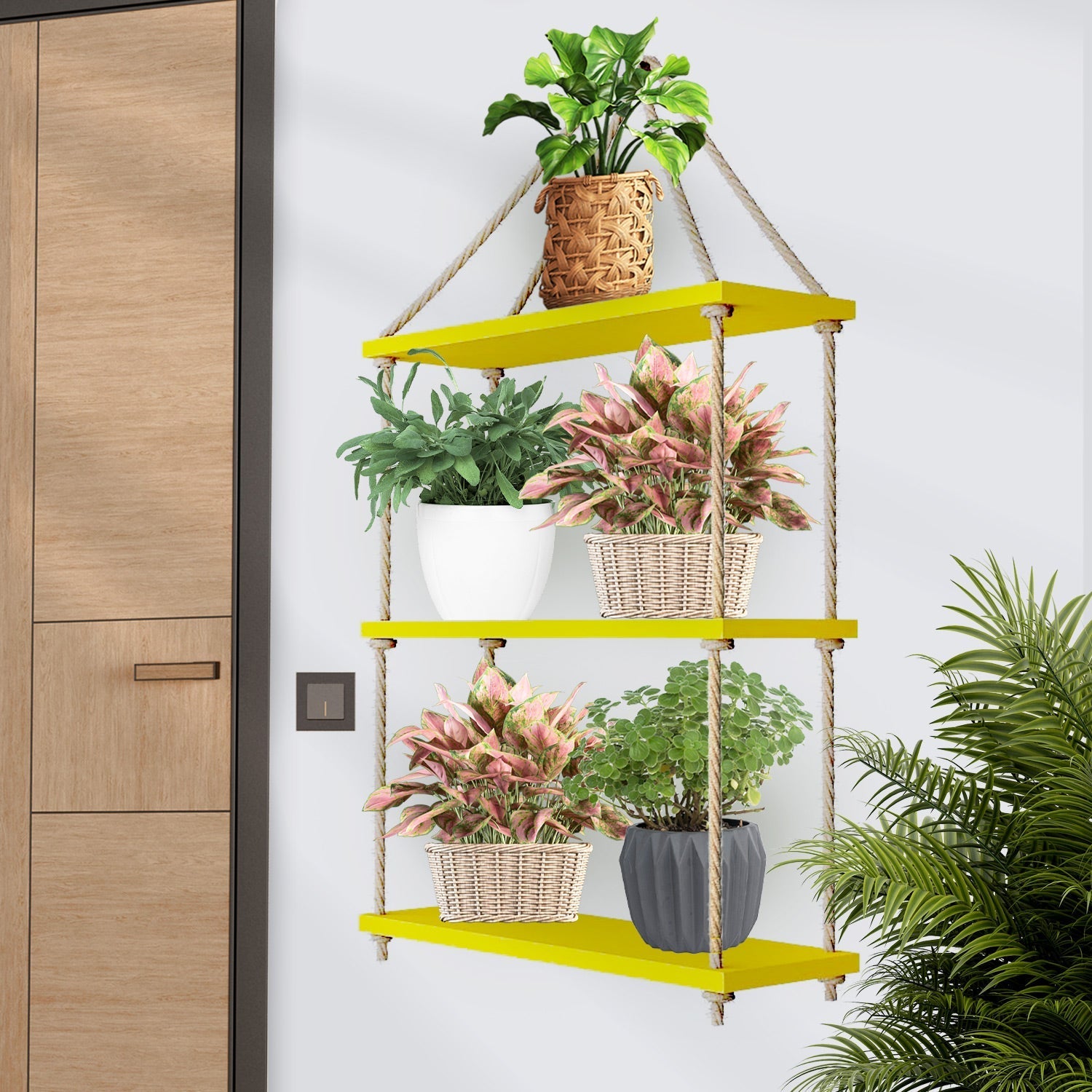 Planter Shelf Wooden Wall Hanging