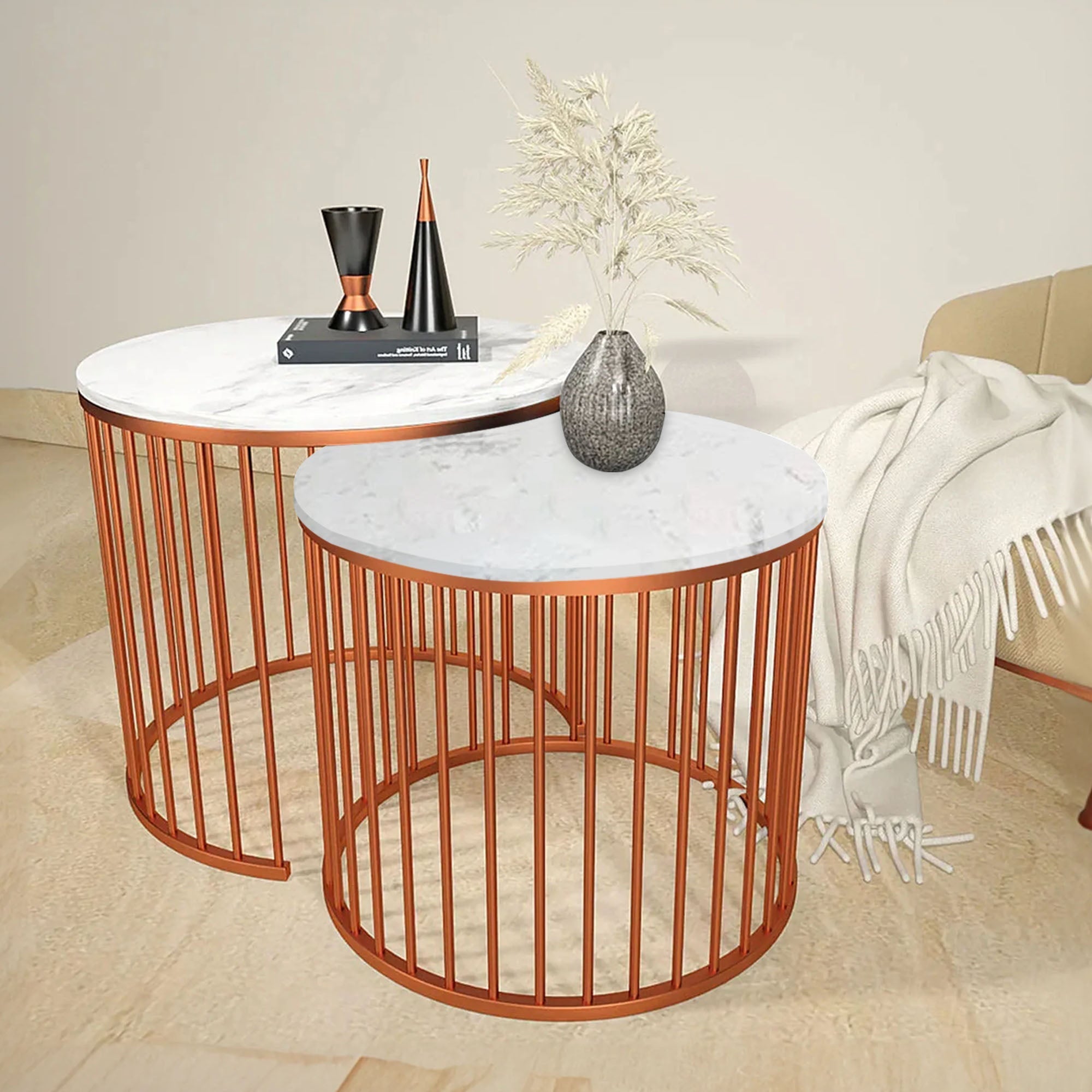 Copper Nesting Table Set of 2