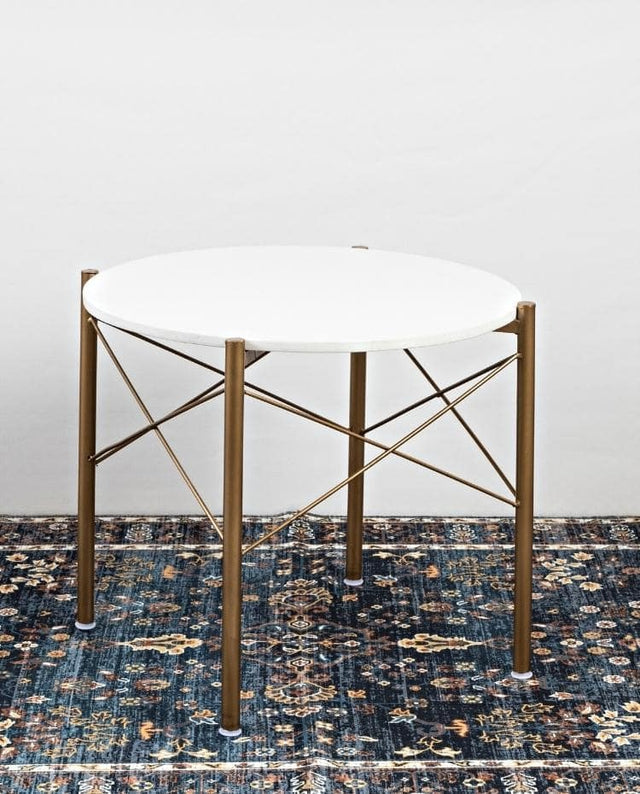 Premium White Marble Round Shape Center Table