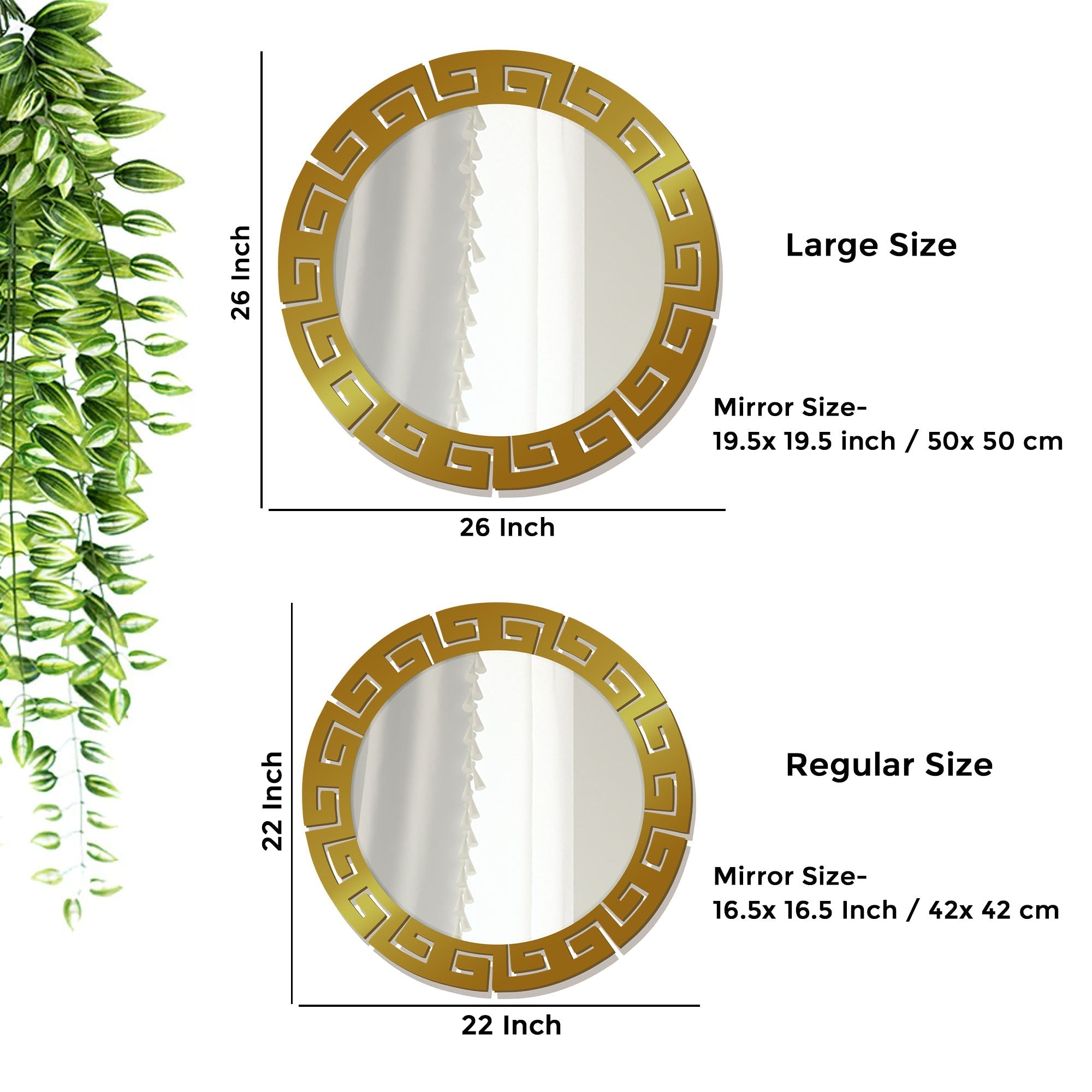 Round Shape Unique Design Wooden Wall Mirror