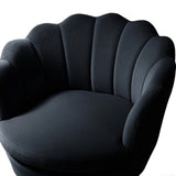 Designer Black Velvet Lounge Chair