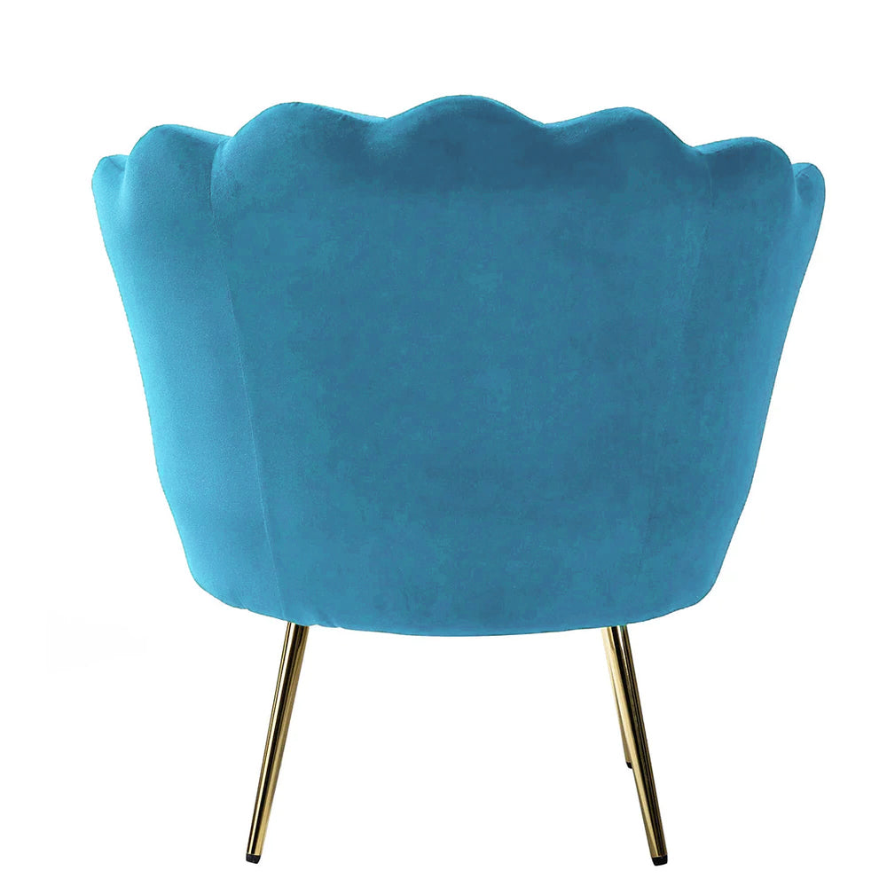 Luxury Sky Blue Velvet Chair