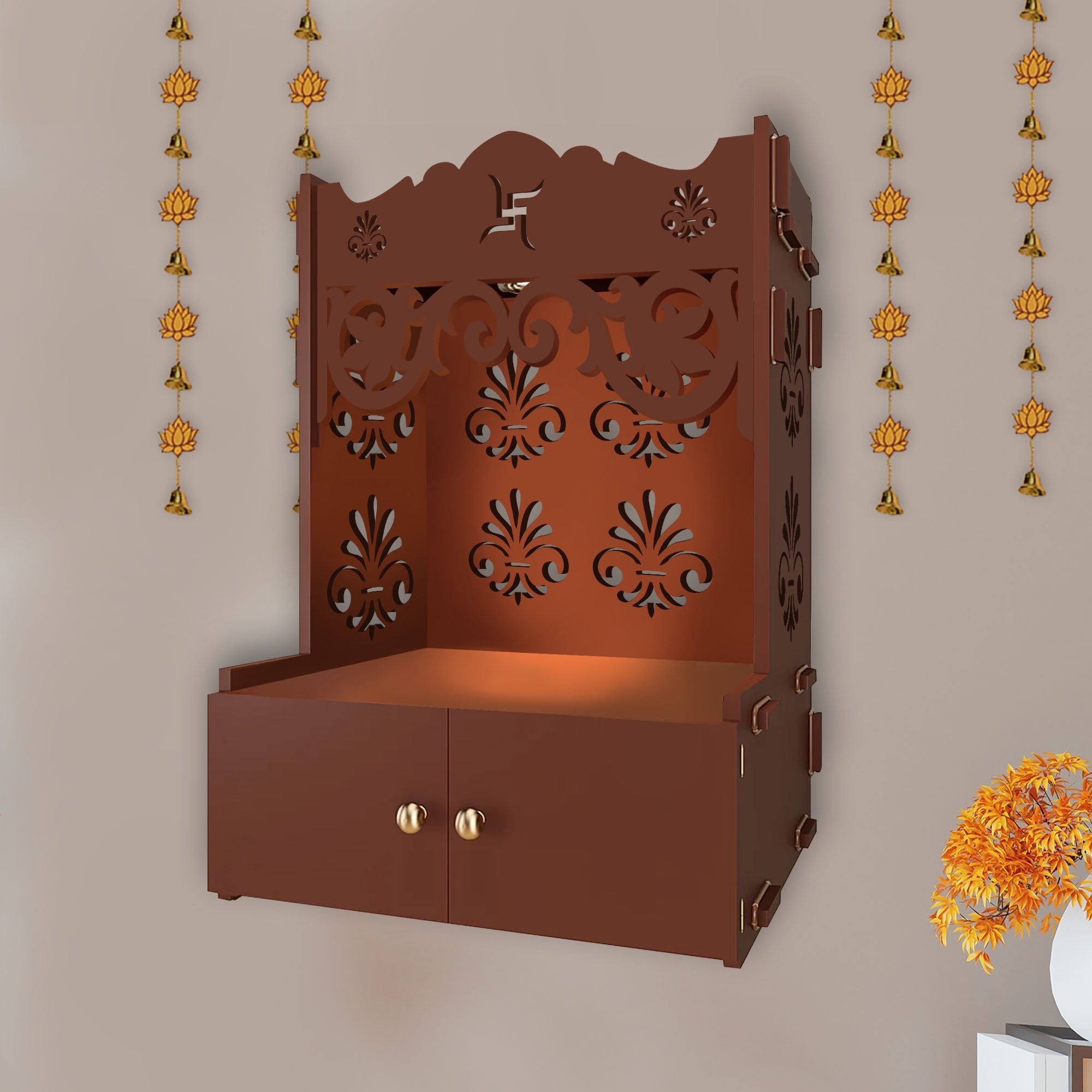 Wooden Wall Temple for Home