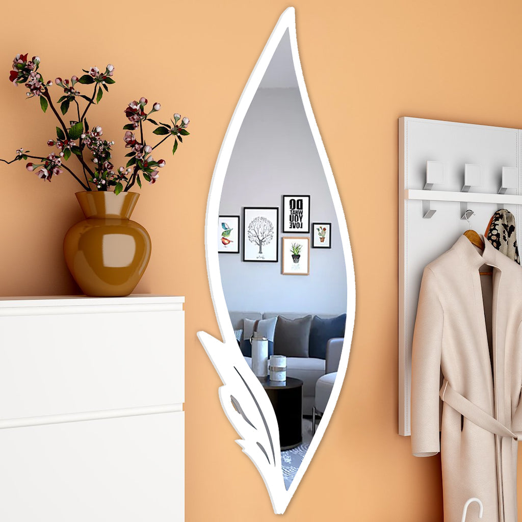 Vanity Mirror with Metallic White Finish Frame