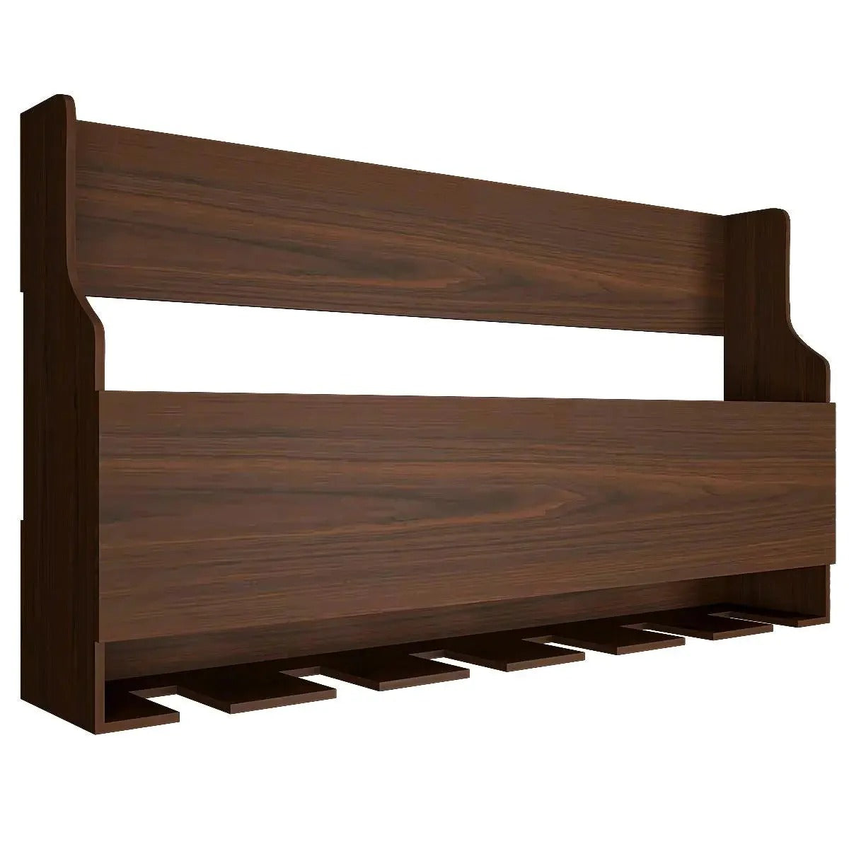 MDF Mini Bar Shelf in Walnut Finish