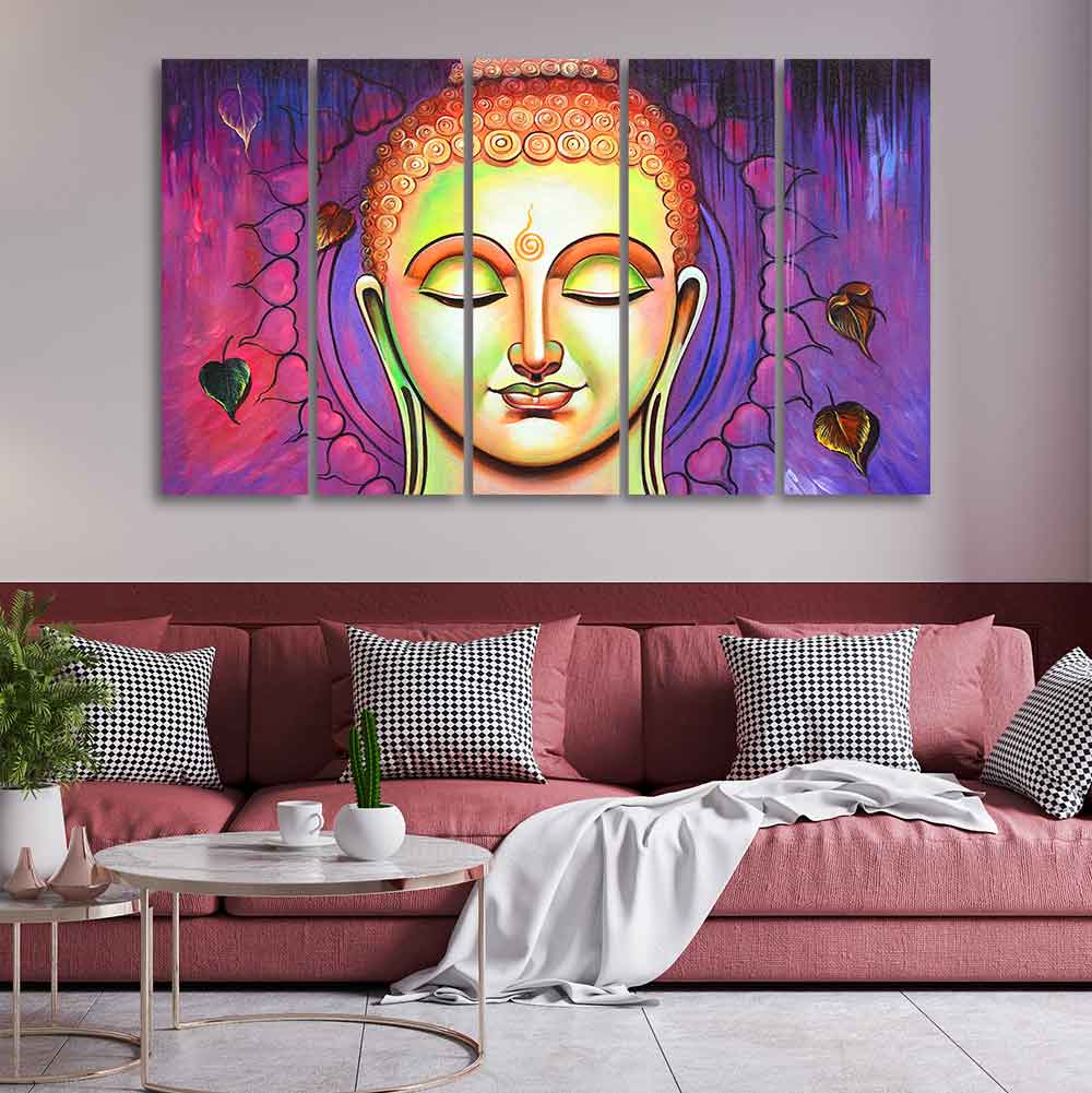 Spiritual Lord Buddha Meditating Wall Painting