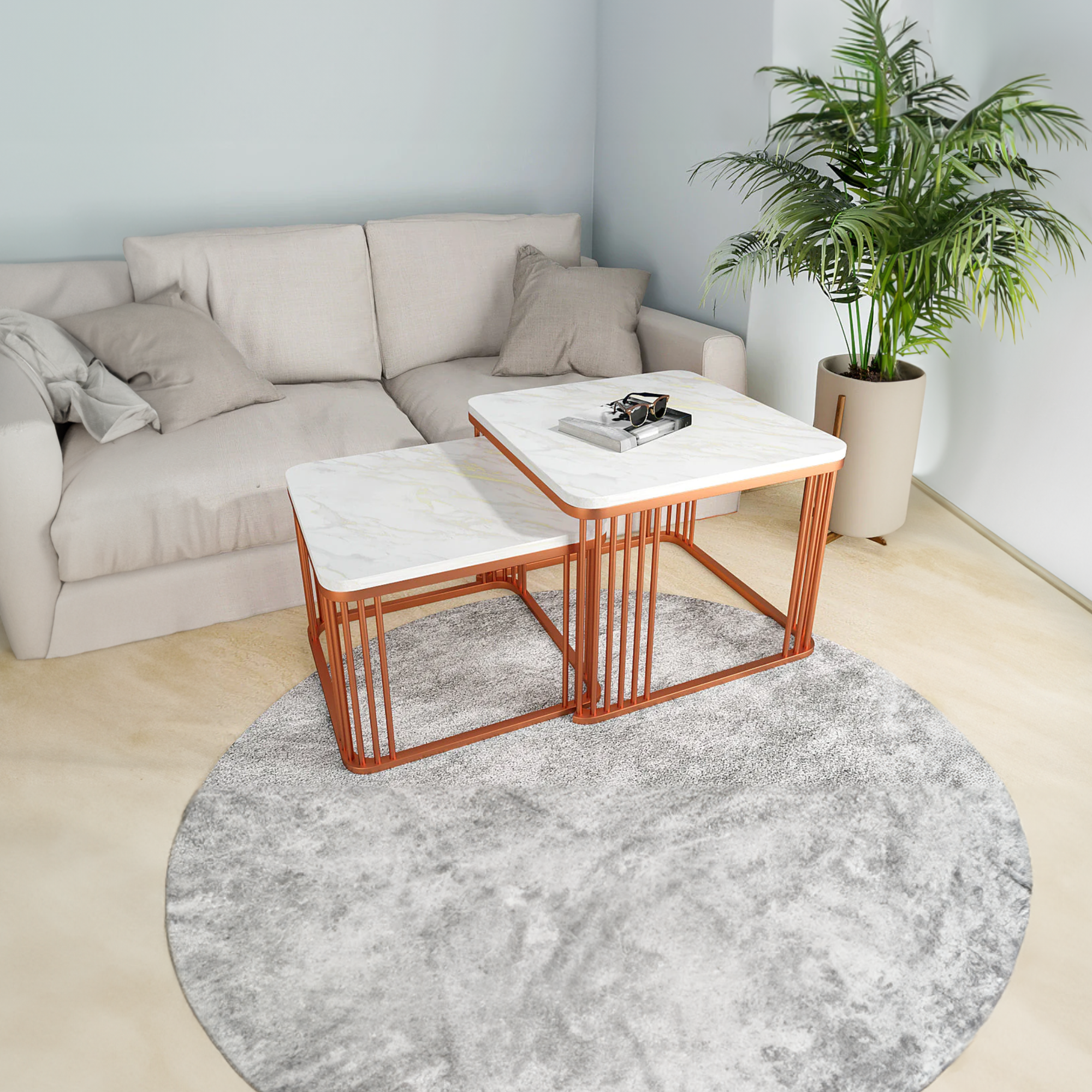 Nesting Table Set of 2 for Home Decor items