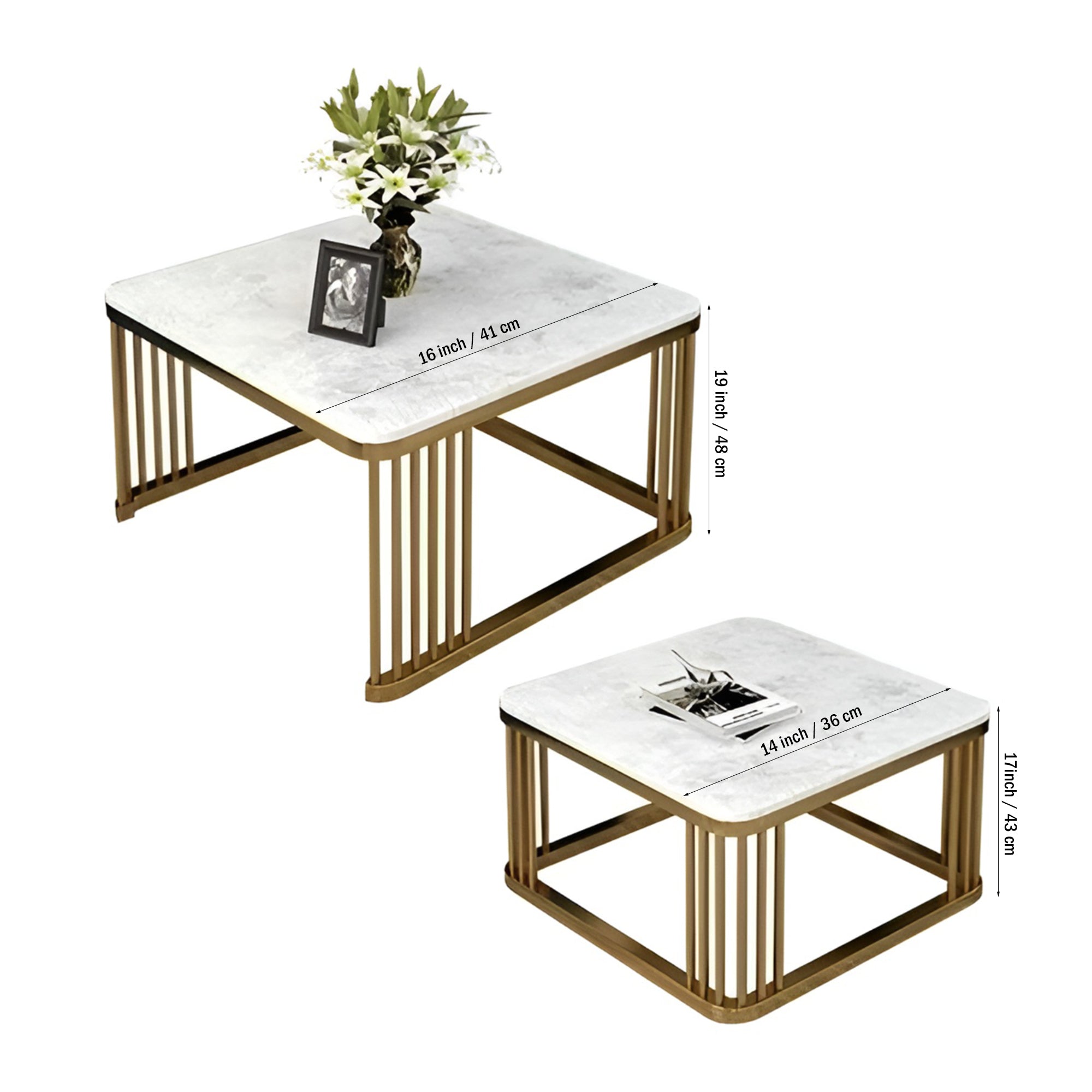 Golden Square Table Set
