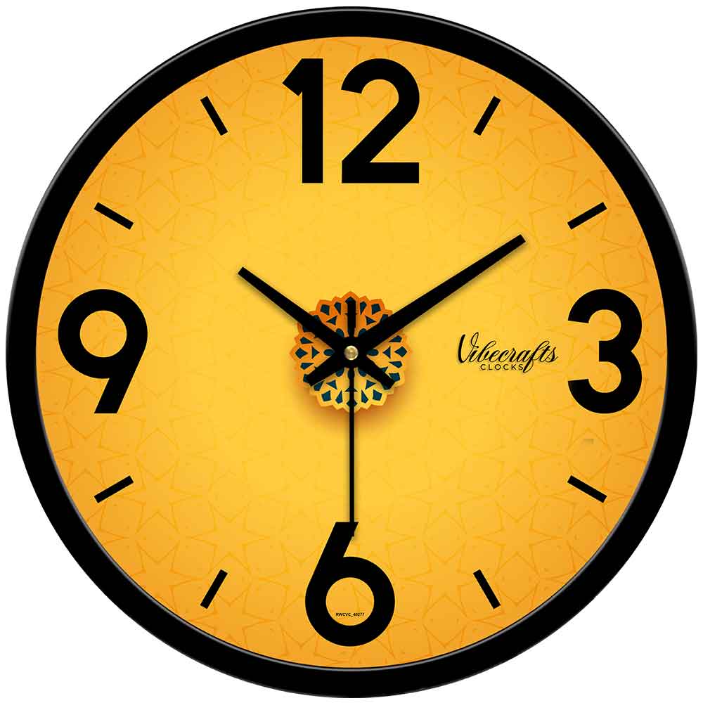 Yellow Colorful Designer Wall Clock