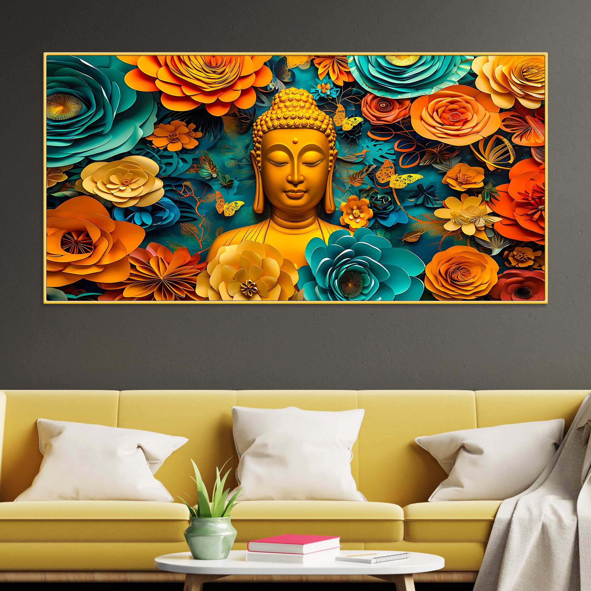 vibrant-buddha-wall-painting-with-multicolor-floral-artwork