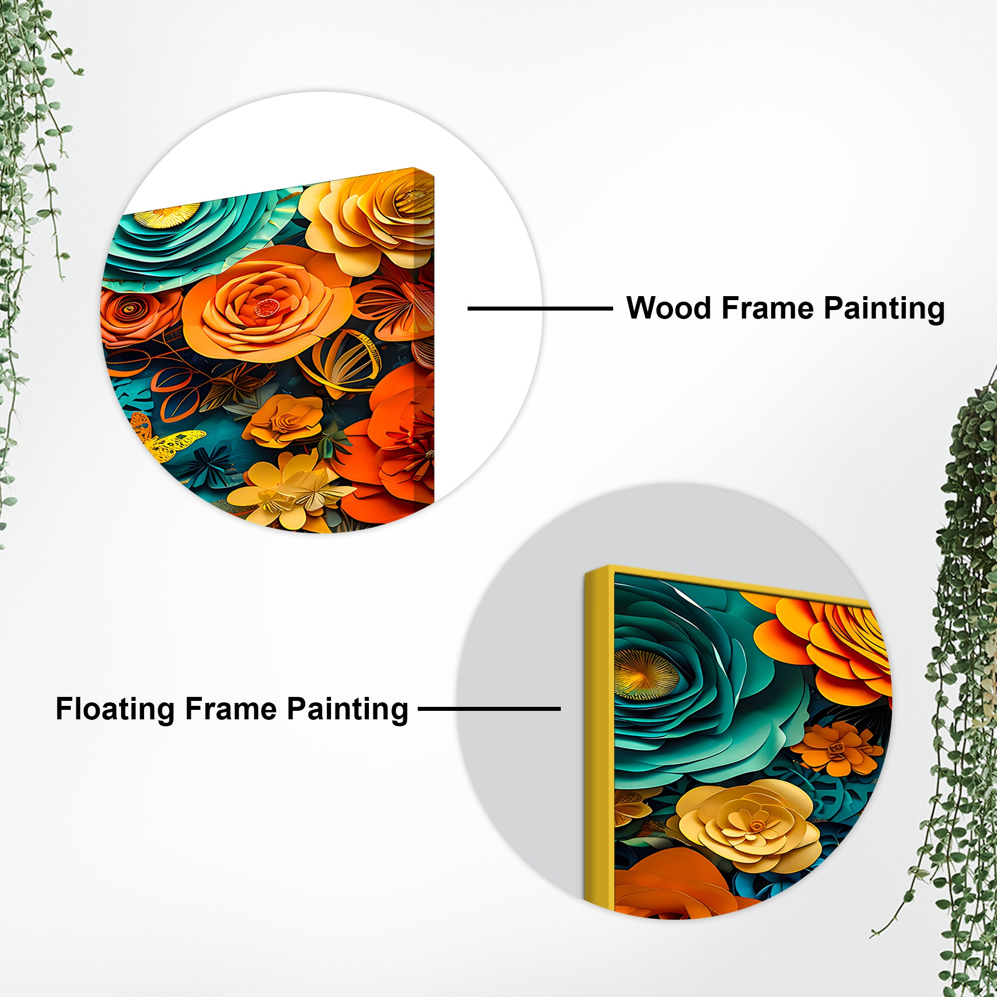 Vibrant Buddha Wall Painting with Multicolor Floral Artwork