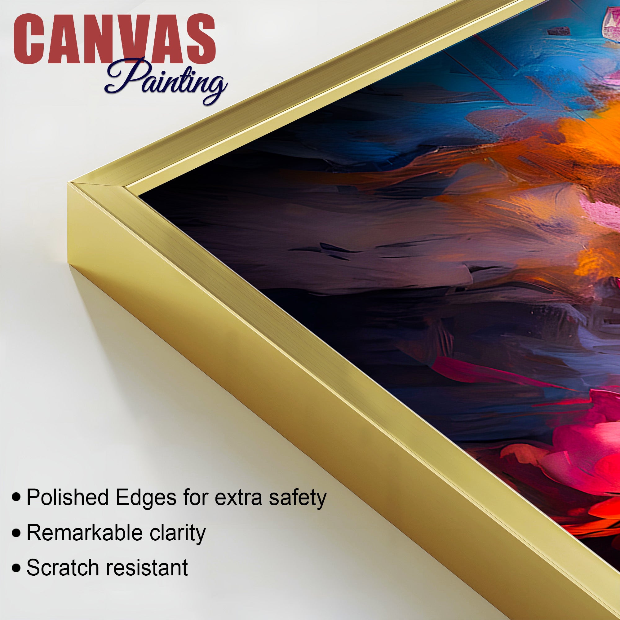 Vibrant Gautam Buddha Lotus Wall Painting for Luxury Living Room