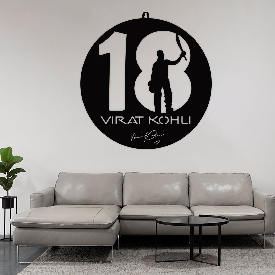 Virat Kohli 18 LED Wall Art Light for Cricket Fan Wall Decor