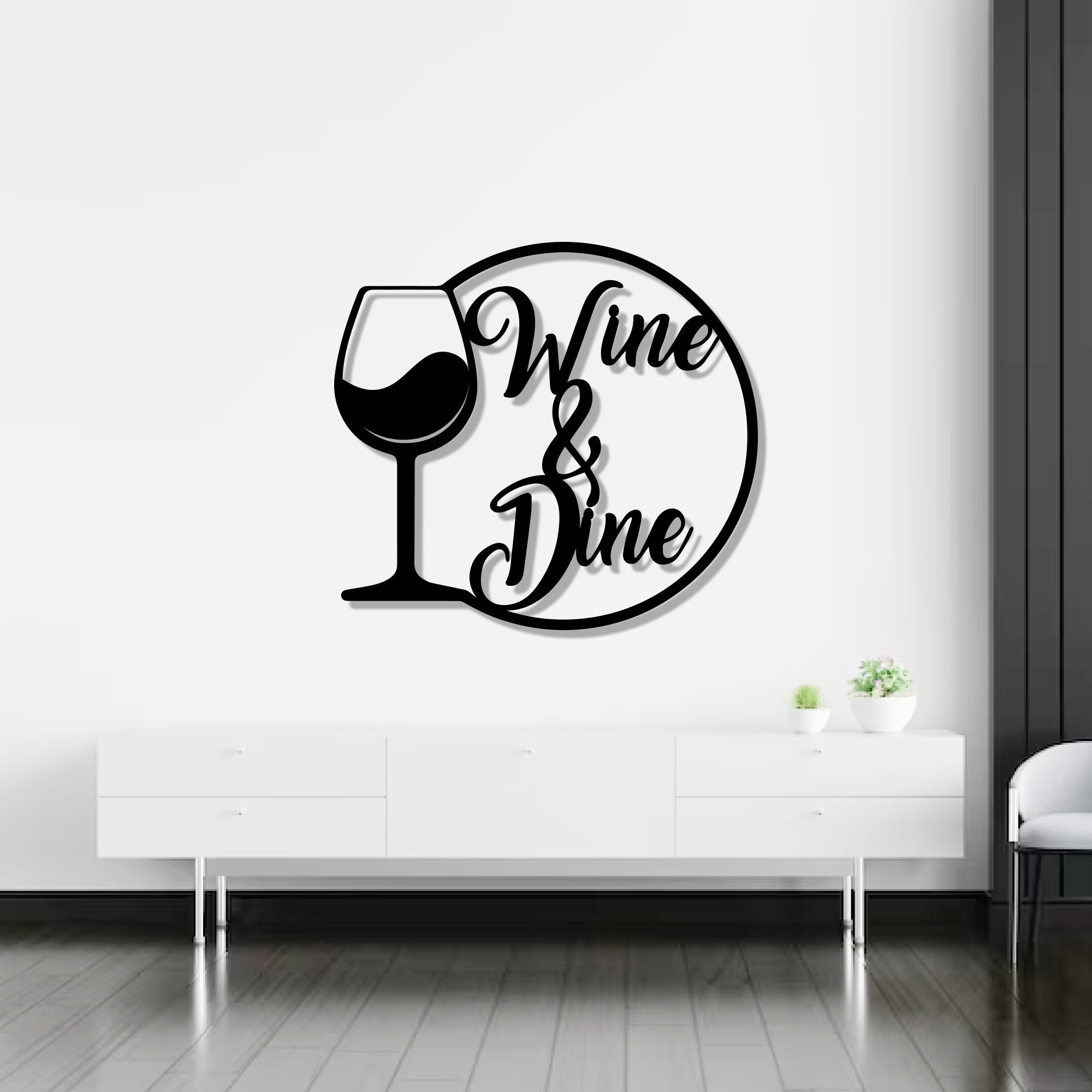 Wine & Dine Metal Art Bar Wall Decor