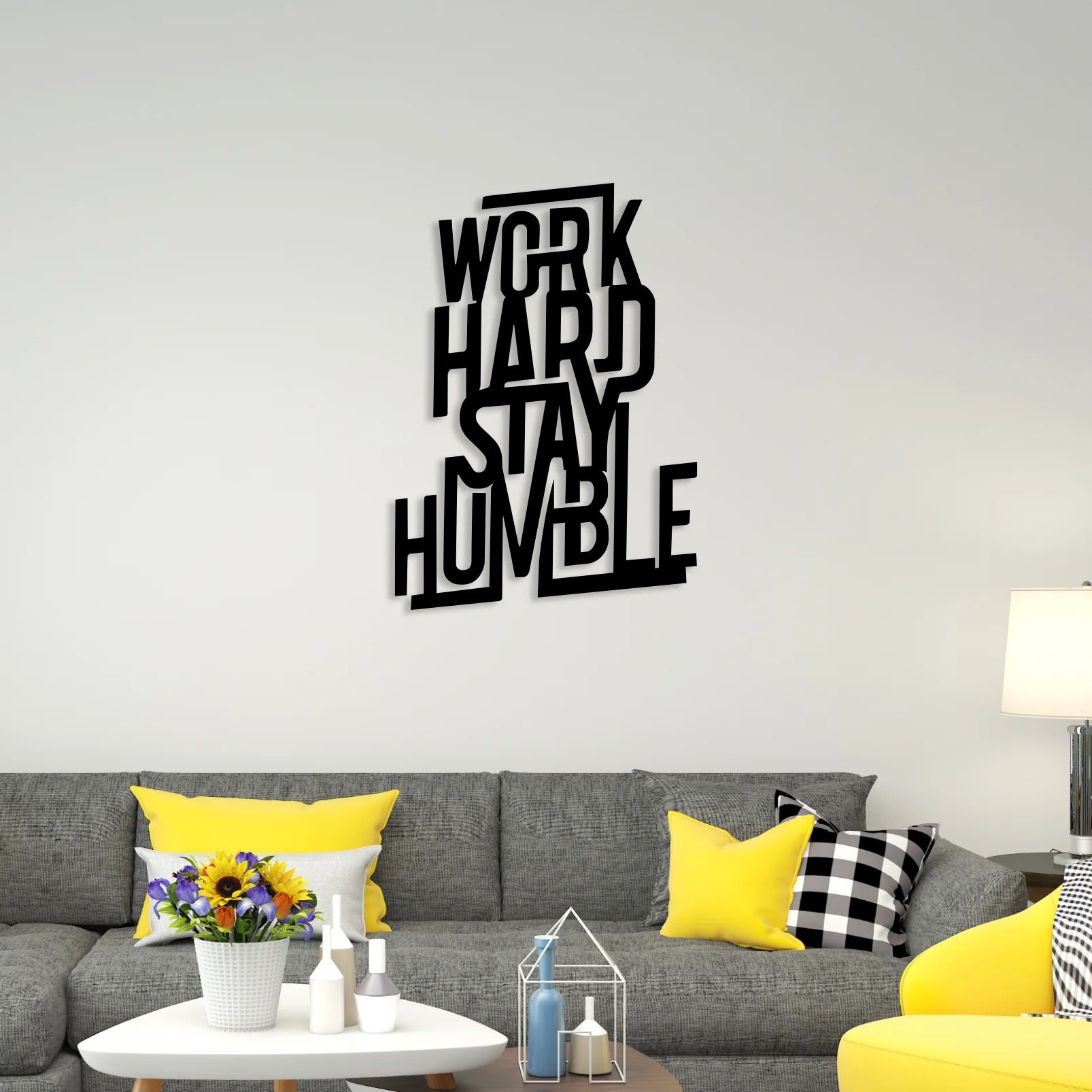Work Hard Stay Humble Metal Art Wall Decor