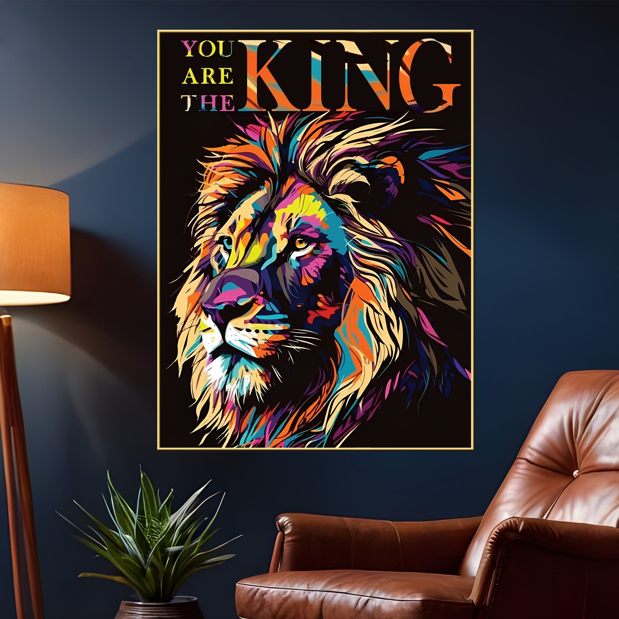 You Are The King Cotton Canvas Wall Painting