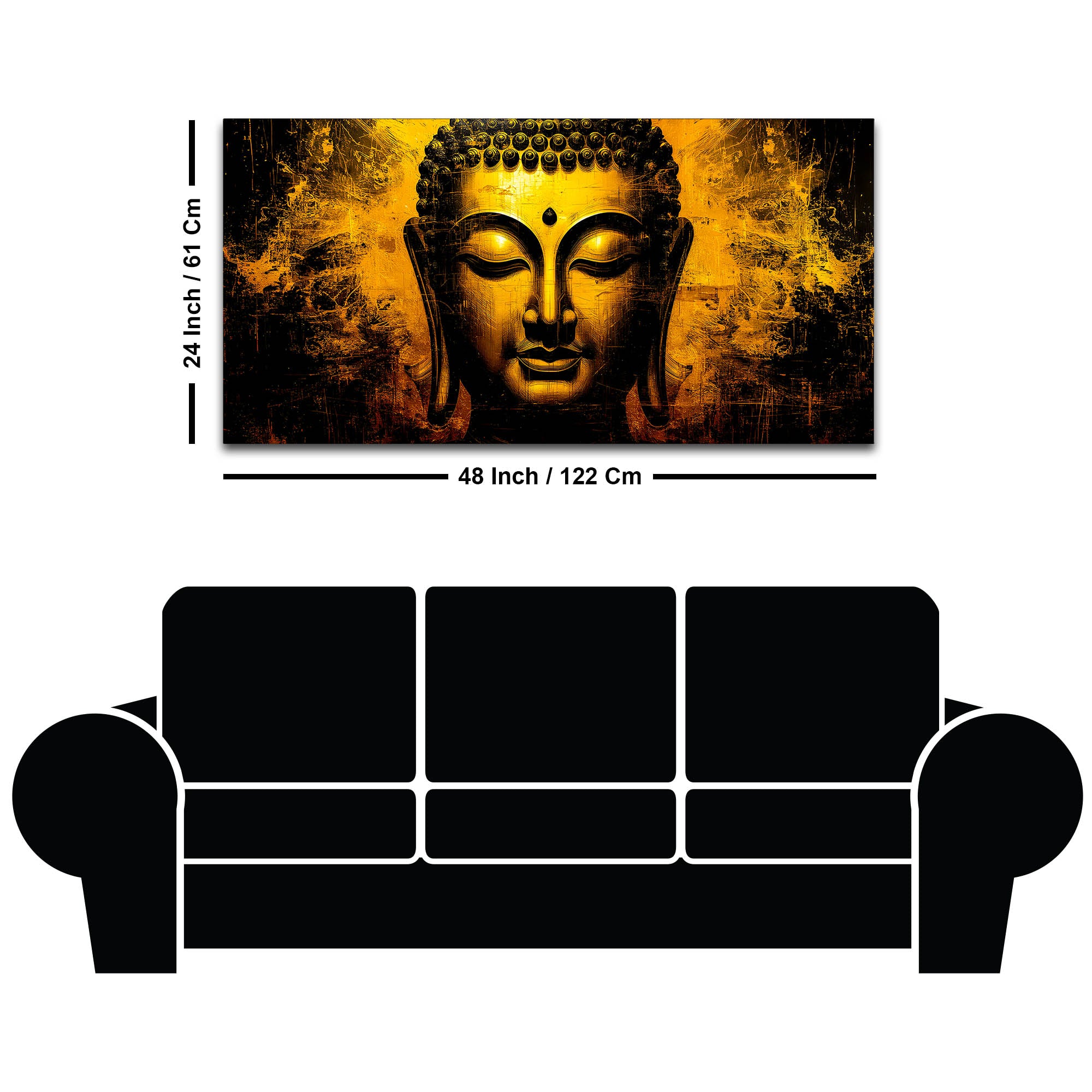 Zen Buddha Canvas Painting