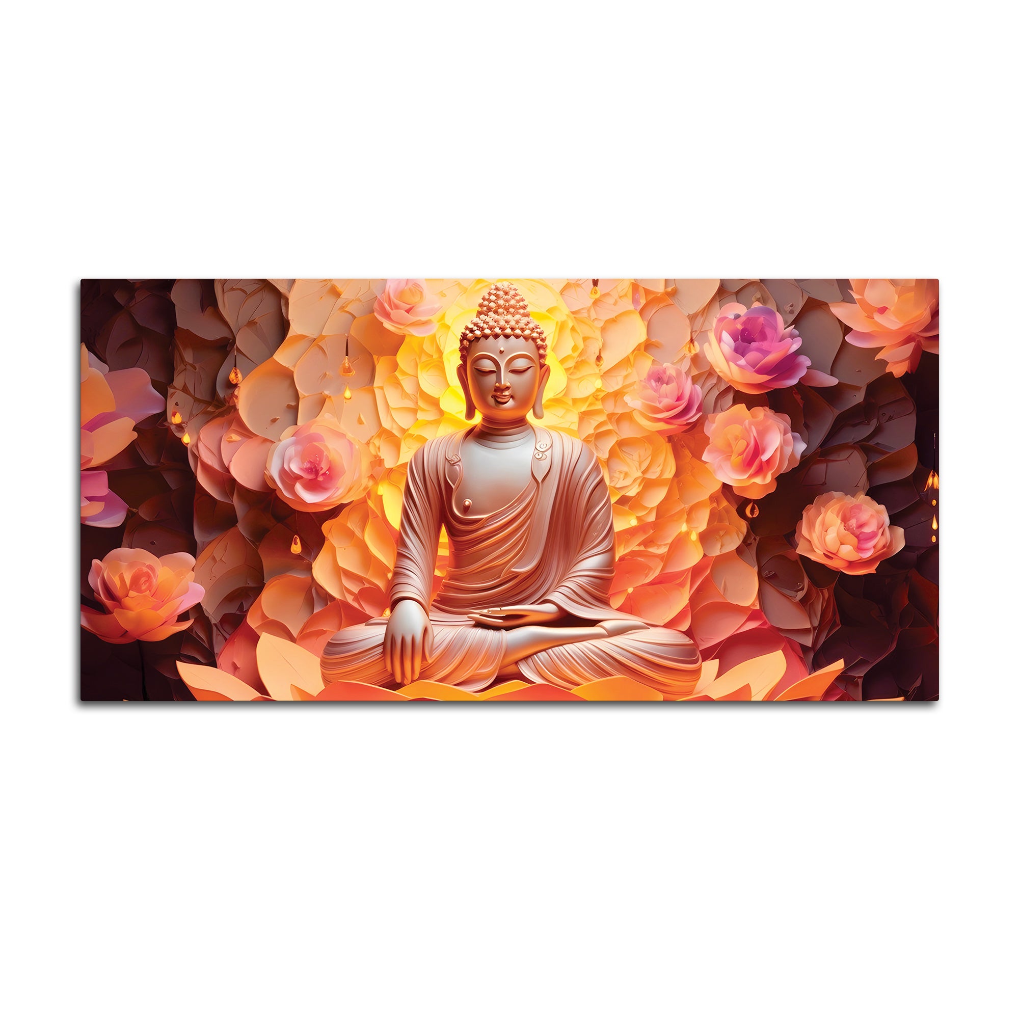 Zen Buddha Meditation Painting for Calm Interiors