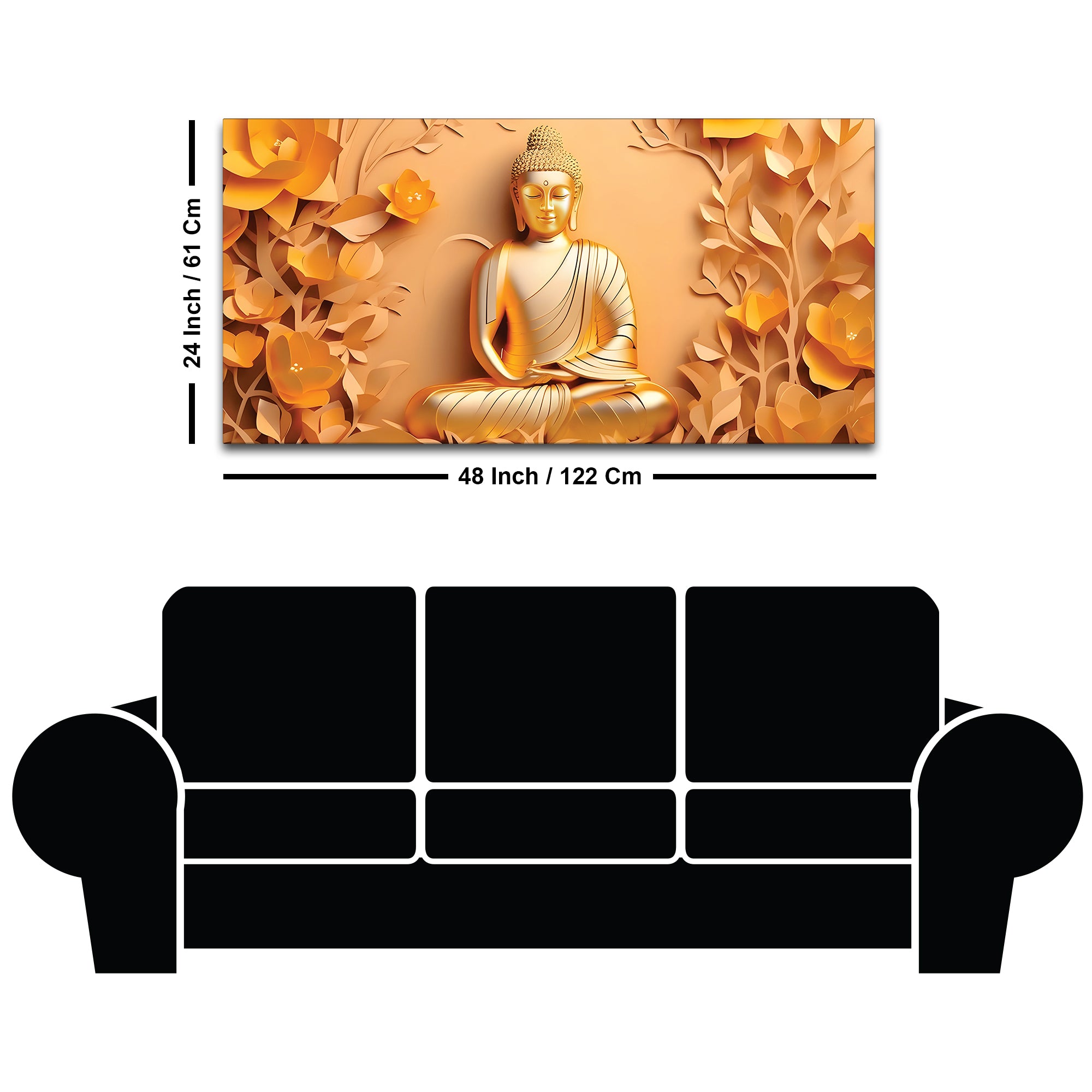Zen Buddha Painting for Calm Living Spaces