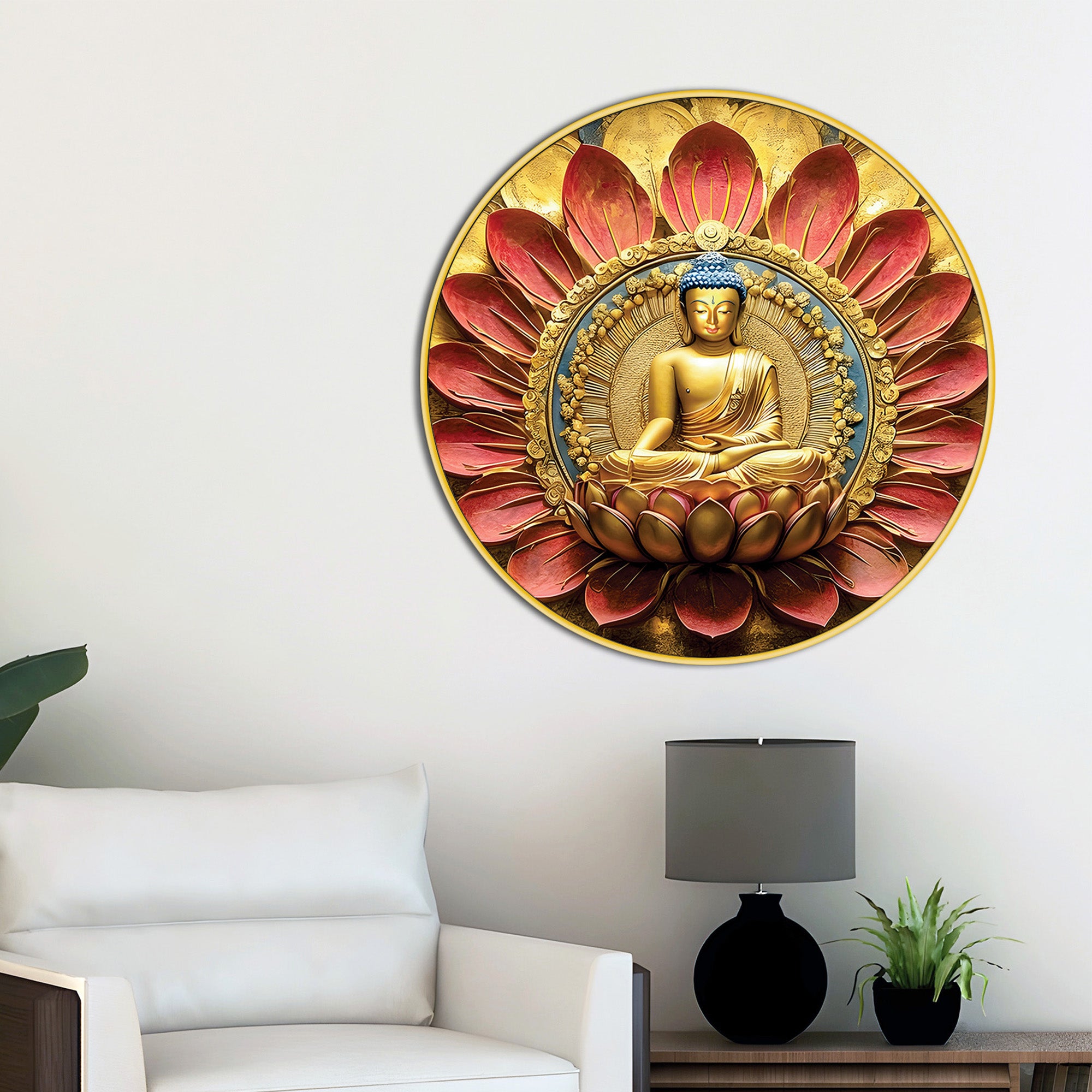 zen-buddha-round-canvas-painting