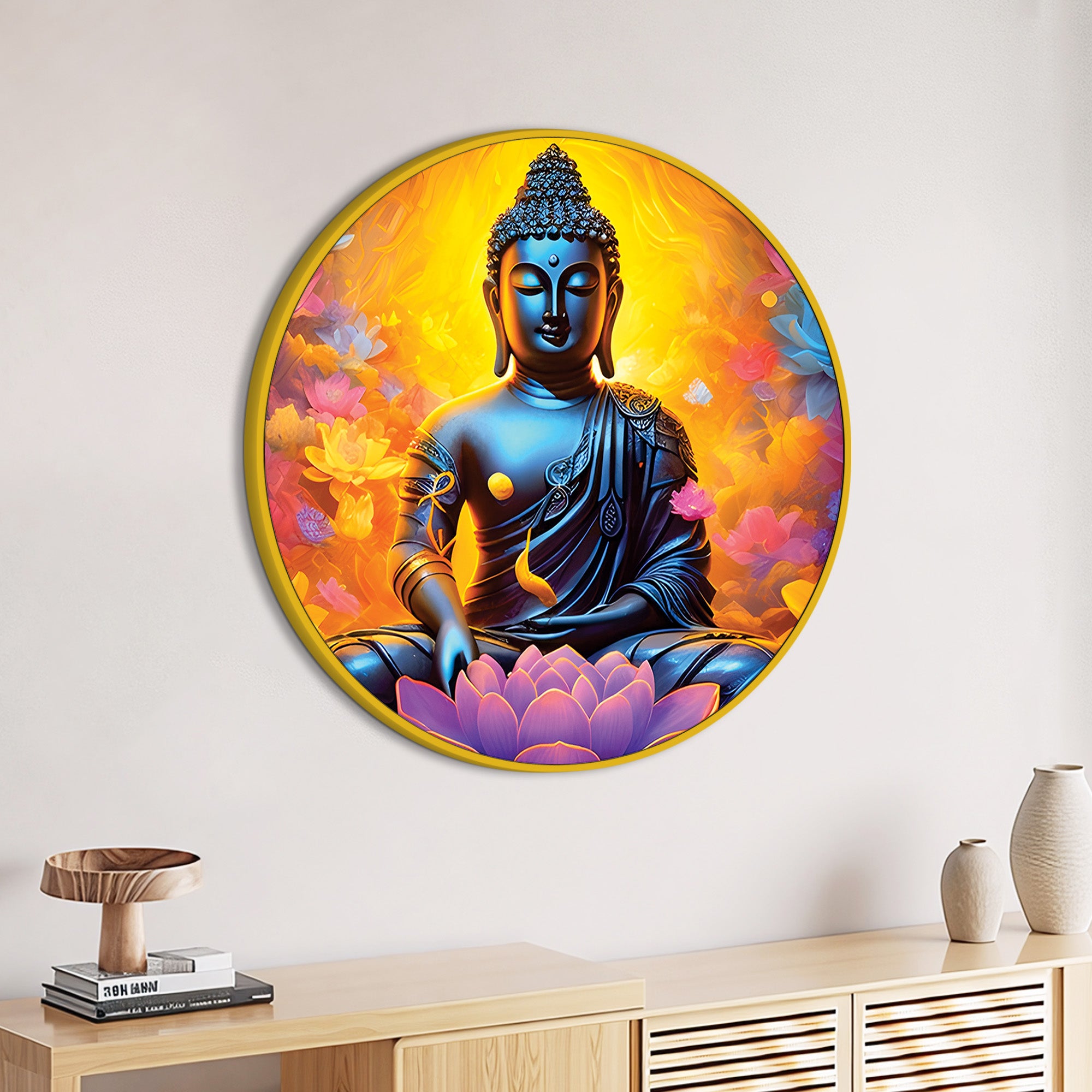 Zen Buddha Round Wall Décor Painting