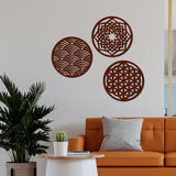  Design in Circles Premium Wooden Wall Hanging