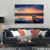 Beautiful Horizon Sunset Wall Painting Floating Canvas